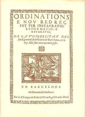 Ordinations e nov redreç de la Universitat de Barcelona (1596)
