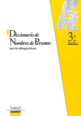 Diccionario de nombres de personas (3.ª edición, rústica)