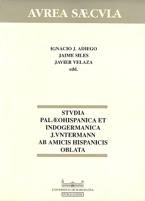 Studia palaeohispanica et indogermanica J.Vntermann ab amicis hispanicis oblata