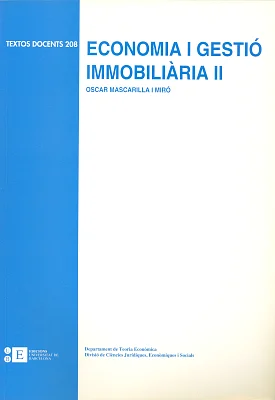 Economia i gestió immobiliària II Economia i gestió immobiliària II