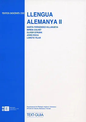 Llengua alemanya II Llengua alemanya II
