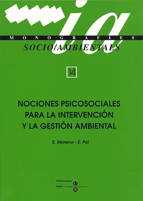 Nociones psicosociales para la intervención y la gestión ambiental Nociones psicosociales para la intervención y la gestión ambiental