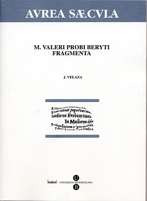 M. Valeri Probi Beryti Fragmenta M. Valeri Probi Beryti Fragmenta