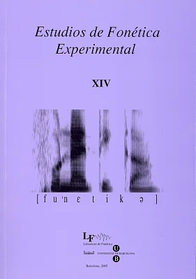 Estudios de Fonética Experimental XIV Estudios de Fonética Experimental XIV