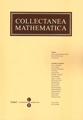 Collectanea Mathematica. Volum LVII. Fascicle 2n (2006)