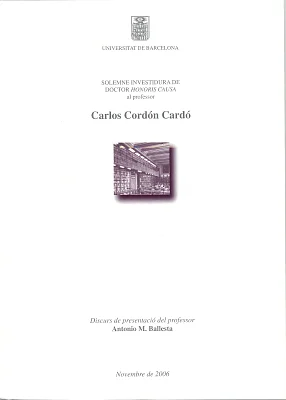 Honoris causa Carlos Cordón Cardó