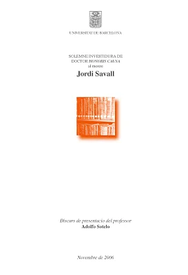 Honoris causa Jordi Savall Honoris causa Jordi Savall