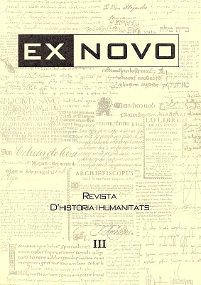 Ex Novo III. Revista d’Història i Humanitats Ex Novo III. Revista d’Història i Humanitats
