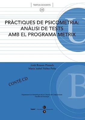 Pràctiques de psicometria: Anàlisi de tests amb el programa Metrix + CD-ROM Pràctiques de psicometria: Anàlisi de tests amb el programa Metrix + CD-ROM