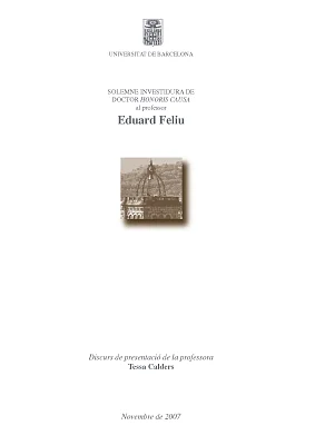 Honoris causa Eduard Feliu Honoris causa Eduard Feliu