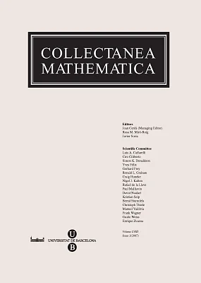 Collectanea Mathematica. Volum LVIII. Fascicle 3r (2007) Collectanea Mathematica. Volum LVIII. Fascicle 3r (2007)