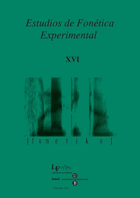 Estudios de Fonética Experimental XVI Estudios de Fonética Experimental XVI