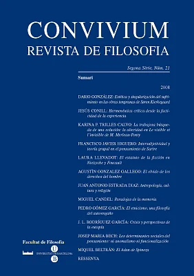 Convivium. Revista de Filosofia núm. 21 Convivium. Revista de Filosofia núm. 21