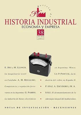 Revista de Historia Industrial núm. 38 Revista de Historia Industrial núm. 38