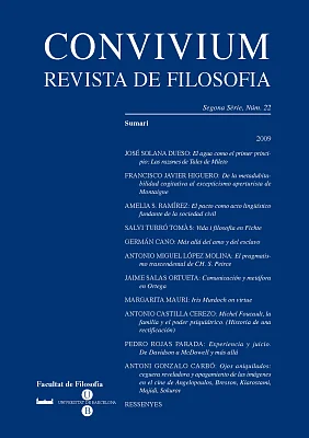 Convivium. Revista de Filosofia núm. 22 Convivium. Revista de Filosofia núm. 22
