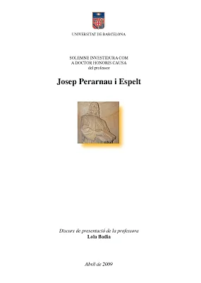 Honoris causa Josep Perarnau i Espelt