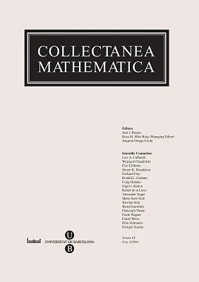Collectanea Mathematica. Volum LX. Fascicle 3r (2009) Collectanea Mathematica. Volum LX. Fascicle 3r (2009)