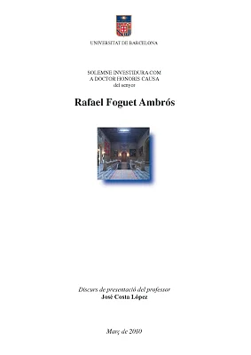 Honoris causa Rafael Foguet Ambrós Honoris causa Rafael Foguet Ambrós