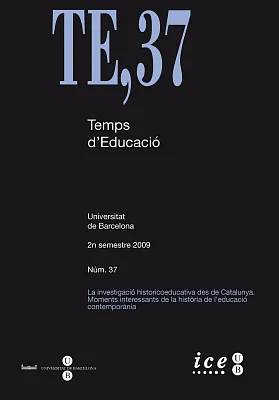 Temps d’Educació 37. La investigació historicoeducativa des de Catalunya. Moments interessants de la història de l’educació contemporània. (Revista) Temps d’Educació 37. La investigació historicoeducativa des de Catalunya. Moments interessants de la història de l’educació contemporània. (Revista)