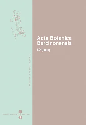 Acta Botanica Barcinonensia - 52 (2009) Revista Acta Botanica Barcinonensia - 52 (2009) Revista