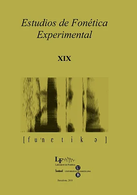 Estudios de Fonética Experimental XIX Estudios de Fonética Experimental XIX