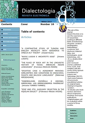 Dialectologia, 10. Revista electrònica