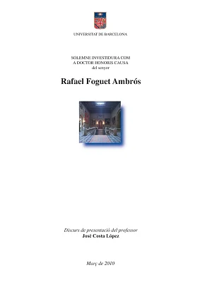 Honoris causa Rafael Foguet Ambrós (eBook) Honoris causa Rafael Foguet Ambrós (eBook)