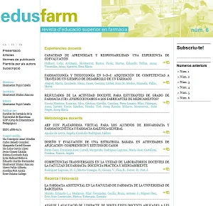 Edusfarm. Revista d’Educació Superior en Farmàcia, núm. 6
