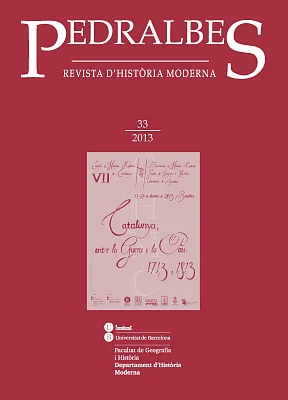 Pedralbes 33. Revista d’Història Moderna (2013) Pedralbes 33. Revista d’Història Moderna (2013)