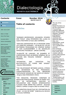 Dialectologia, special issue VI. Revista electrònica
