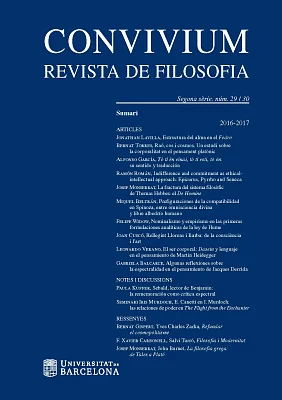 Convivium. Revista de Filosofia núm. 29-30 Convivium. Revista de Filosofia núm. 29-30