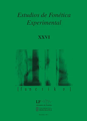 Estudios de Fonética Experimental XXVI Estudios de Fonética Experimental XXVI