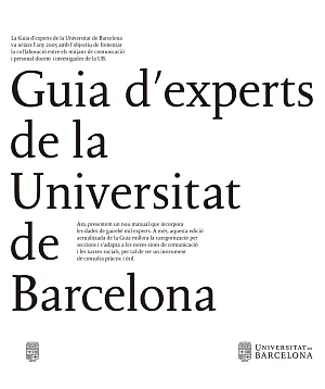 Guia d’experts de la Universitat de Barcelona Guia d’experts de la Universitat de Barcelona