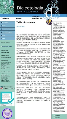 Dialectologia, 28. Revista electrònica