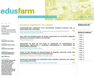 Edusfarm. Revista d’Educació Superior en Farmàcia, núm. 13