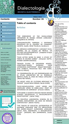 Dialectologia, 30. Revista electrònica