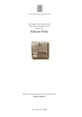 Honoris causa Eduard Feliu (eBook) Honoris causa Eduard Feliu (eBook)