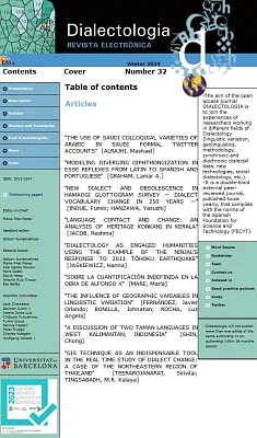 Dialectologia, 32. Revista electrònica