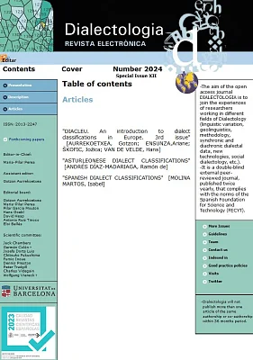 Dialectologia. Special Issue XII. Revista electrònica