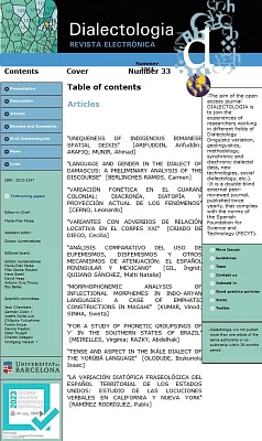 Dialectologia, 33. Revista electrònica
