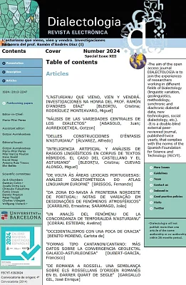 Dialectologia. Special Issue XIII. Revista electrònica